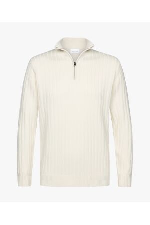 Profuomo PULLOVER HALF ZIP OFF WHITE Eoffwhite