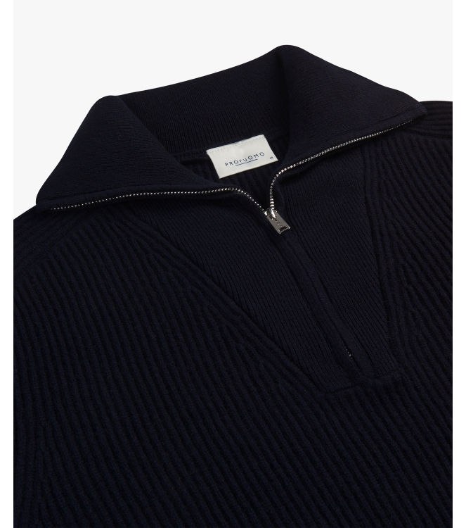 Profuomo PULLOVER HALF ZIP NAVY Pnavy