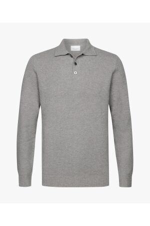 Profuomo POLO LS M GREY C2 Mid grey