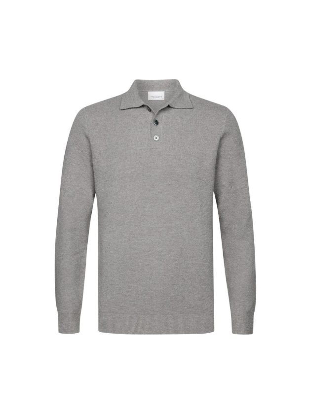 Profuomo POLO LS M GREY C2 Mid grey