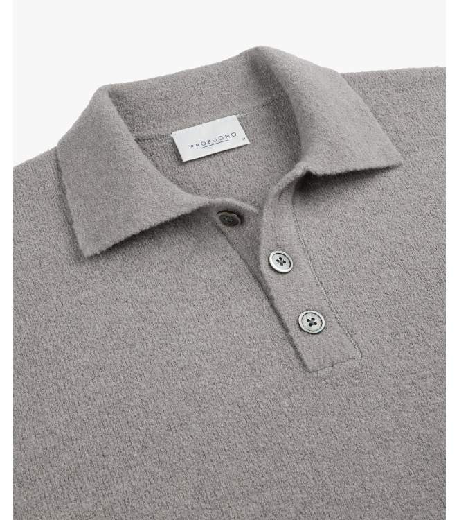 Profuomo POLO LS M GREY C2 Mid grey