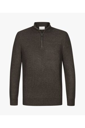 Profuomo PULLOVER HALF ZIP BROWN Hbrown
