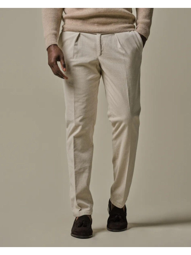 Profuomo TROUSER CORD RLX OFF WHITE Eoffwhite