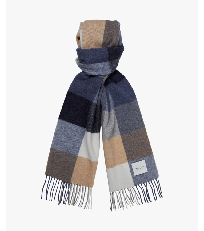 Profuomo SCARF LAMBSWOOL  BLUE M Blue