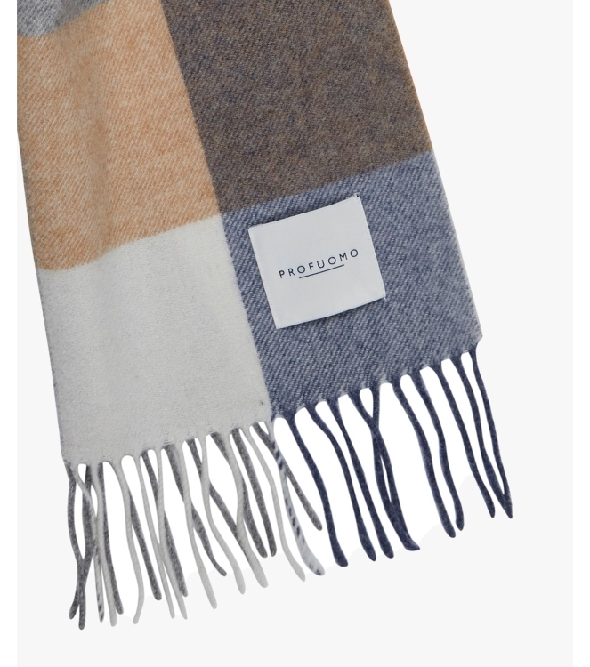 Profuomo SCARF LAMBSWOOL  BLUE M Blue
