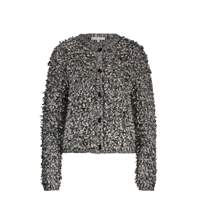 Red Button Jacket Melange Loops 234 Black/offwhite