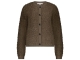 Red Button Jacket Knit Boucle 319 Mud