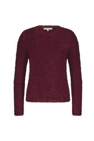 Red Button Fuzzy Puff sleeve 92 Ruby