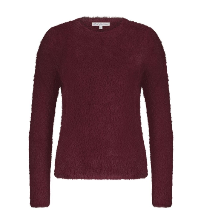 Red Button Fuzzy Puff sleeve 92 Ruby