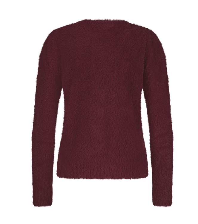 Red Button Fuzzy Puff sleeve 92 Ruby