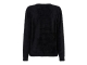 Red Button Fuzzy Puff sleeve 1 Black