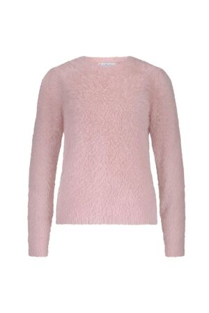 Red Button Fuzzy Puff sleeve 42 Pink