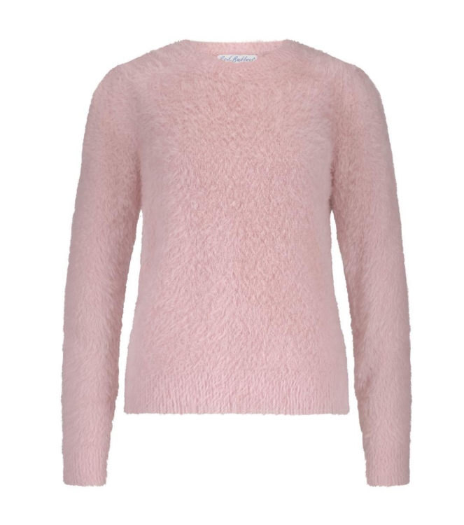 Red Button Fuzzy Puff sleeve 42 Pink