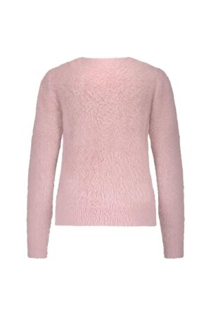 Red Button Fuzzy Puff sleeve 42 Pink