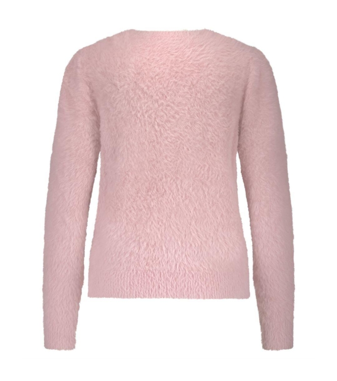 Red Button Fuzzy Puff sleeve 42 Pink