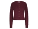 Red Button Cardigan Fuzzy 92 Ruby