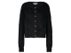 Red Button Cardigan Fuzzy 1 Black