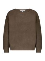 Red Button Fluffy Ajour Sweater 419 Warm taupe