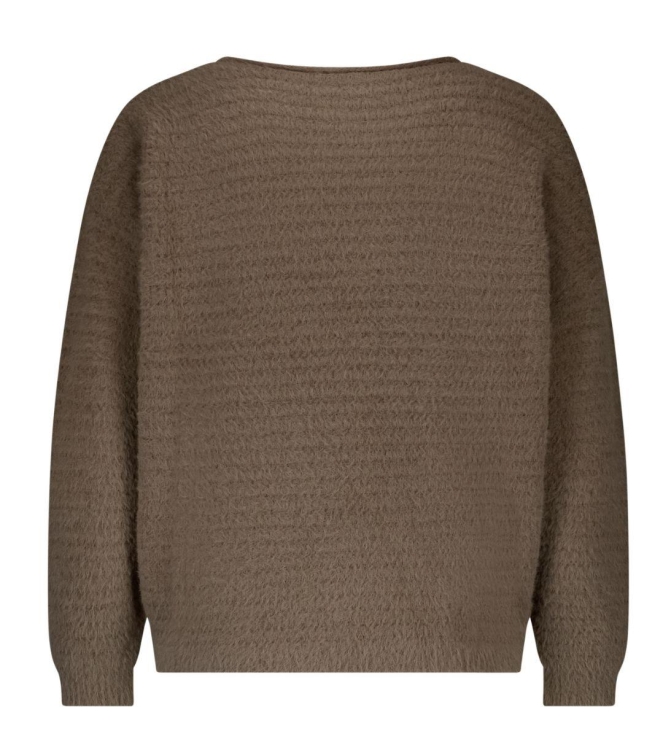 Red Button Fluffy Ajour Sweater 419 Warm taupe