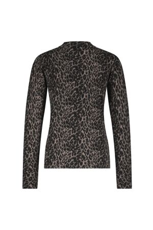 Red Button Sweet Animal Print 1 Black