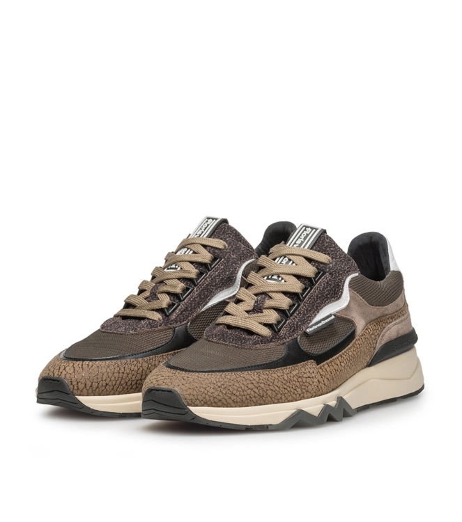 Floris van Bommel Floris Sport DarkGreen Suede print Darkgreen