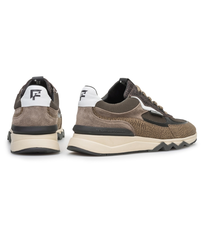 Floris van Bommel Floris Sport DarkGreen Suede print Darkgreen