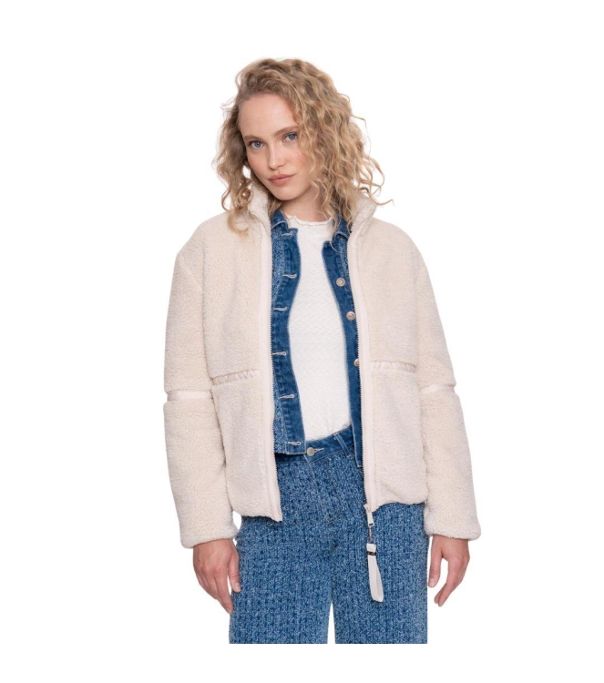 Geisha Jacket teddy short 010 Off white