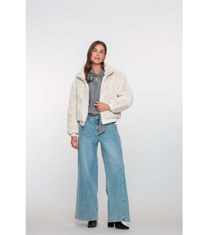 Geisha Jacket fake fur 000010 Offwhite