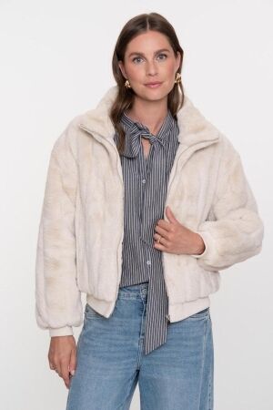 Geisha Jacket fake fur 000010 Offwhite