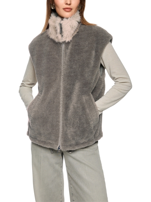 MarcCain Collections Weste 836 Soft charcoal
