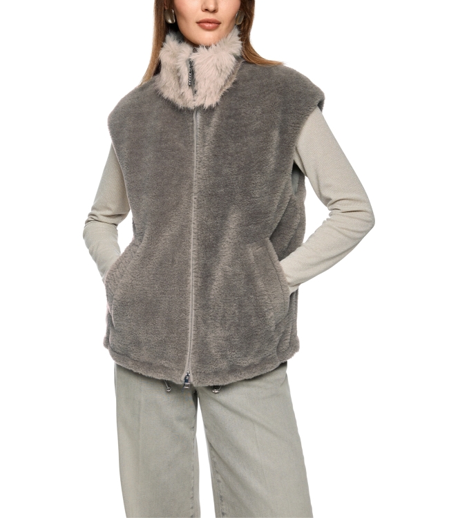 MarcCain Collections Weste 836 Soft charcoal