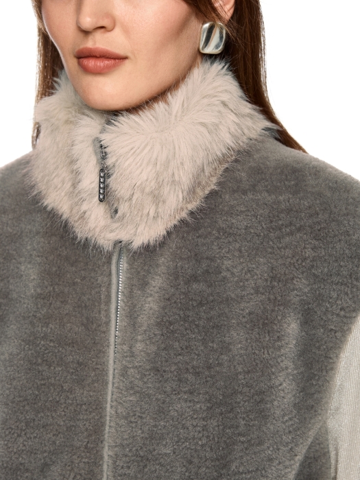 MarcCain Collections Weste 836 Soft charcoal