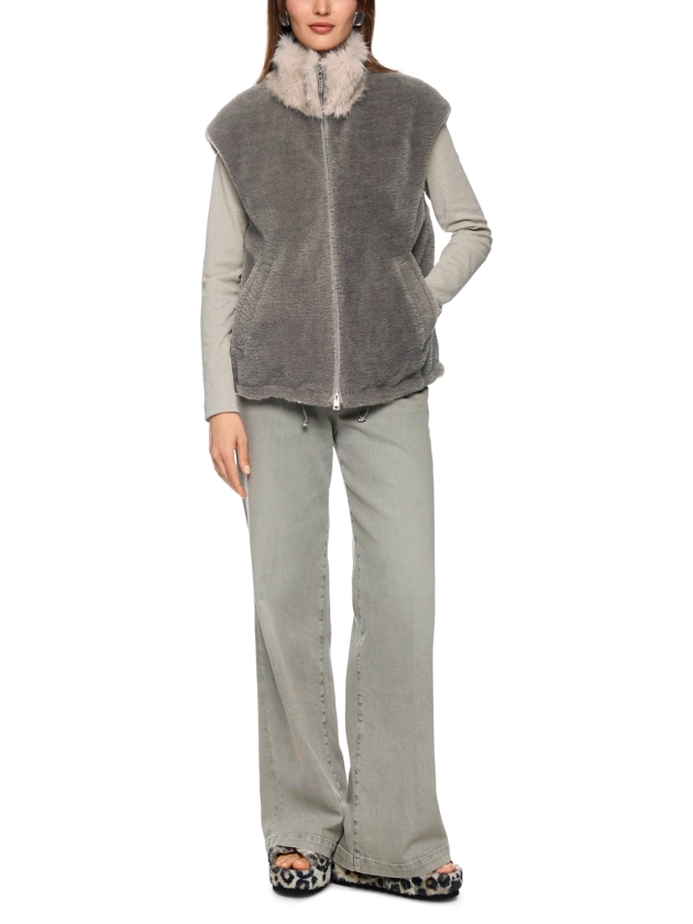 MarcCain Collections Weste 836 Soft charcoal