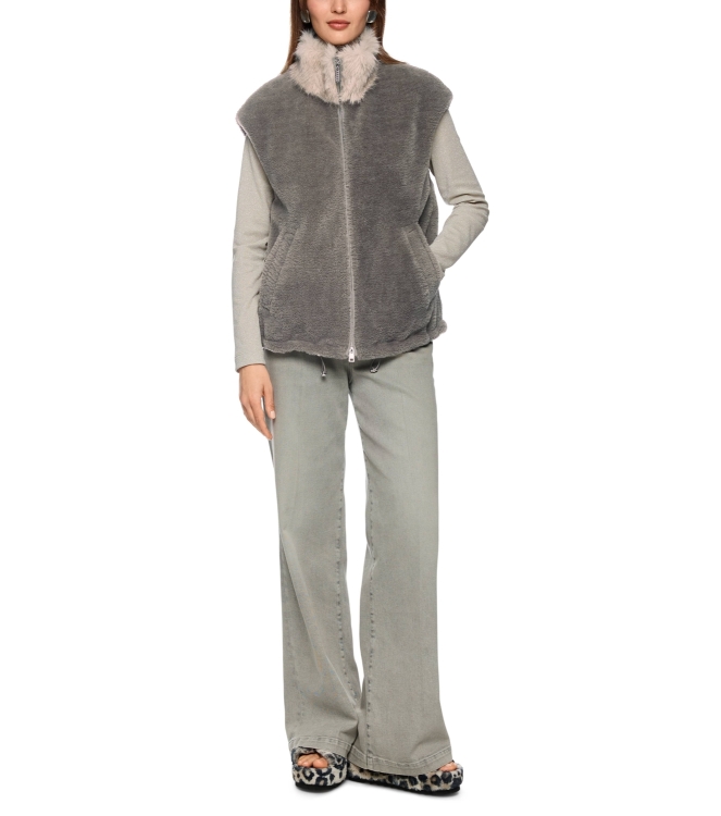 MarcCain Collections Weste 836 Soft charcoal