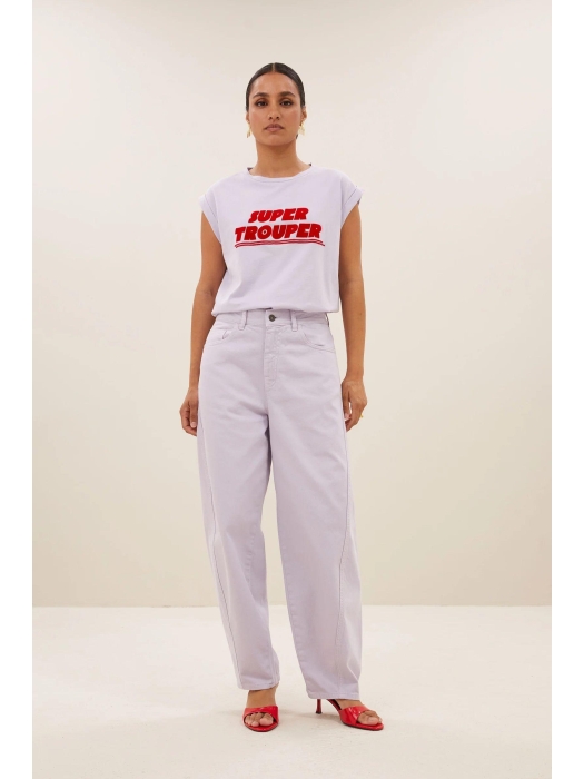 By-Bar Amsterdam Thelma trouper top 126 Pastel lilac