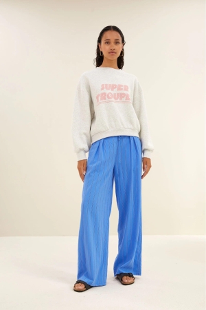 By-Bar Amsterdam Bibi trouper sweater 815 Light grey melee