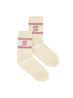 By-Bar Amsterdam Logo sparkle socks 367 Ash rose