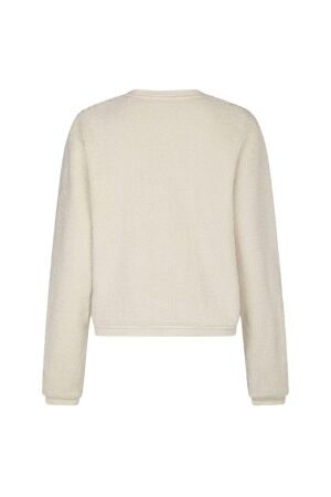 Neo Noir Limo fluffy knit cardigan 122 Creme