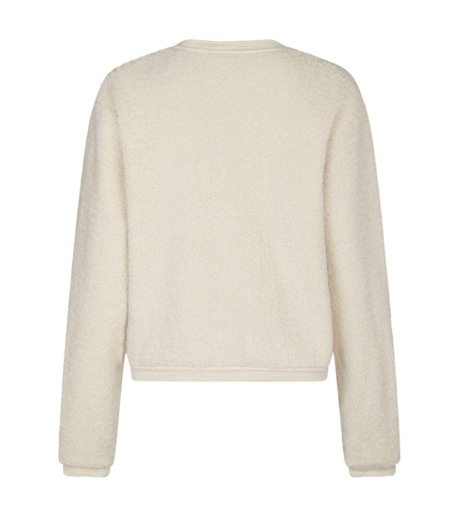 Neo Noir Limo fluffy knit cardigan 122 Creme