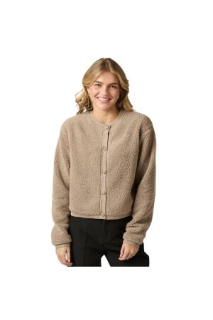 Neo Noir Limo fluffy knit cardigan 125 Dark sand