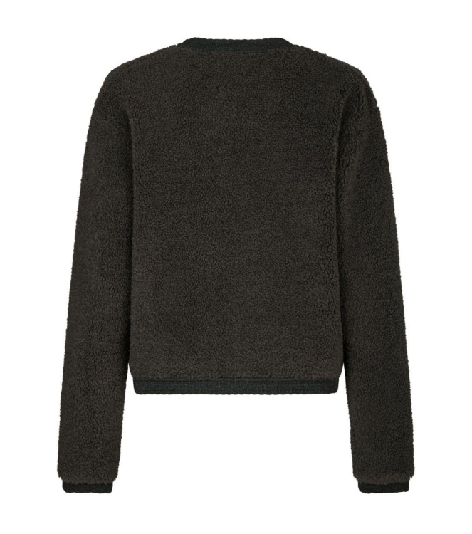 Neo Noir Limo fluffy knit cardigan 132 Antracit