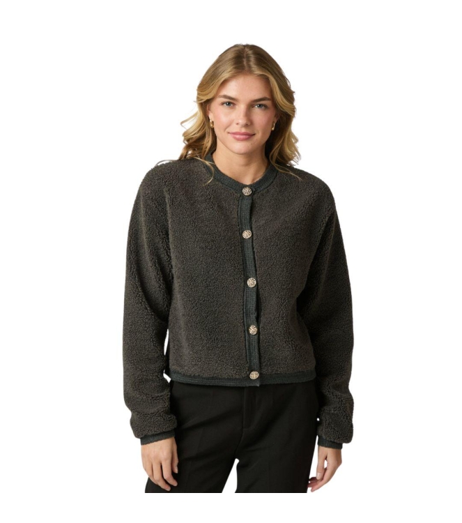 Neo Noir Limo fluffy knit cardigan 132 Antracit
