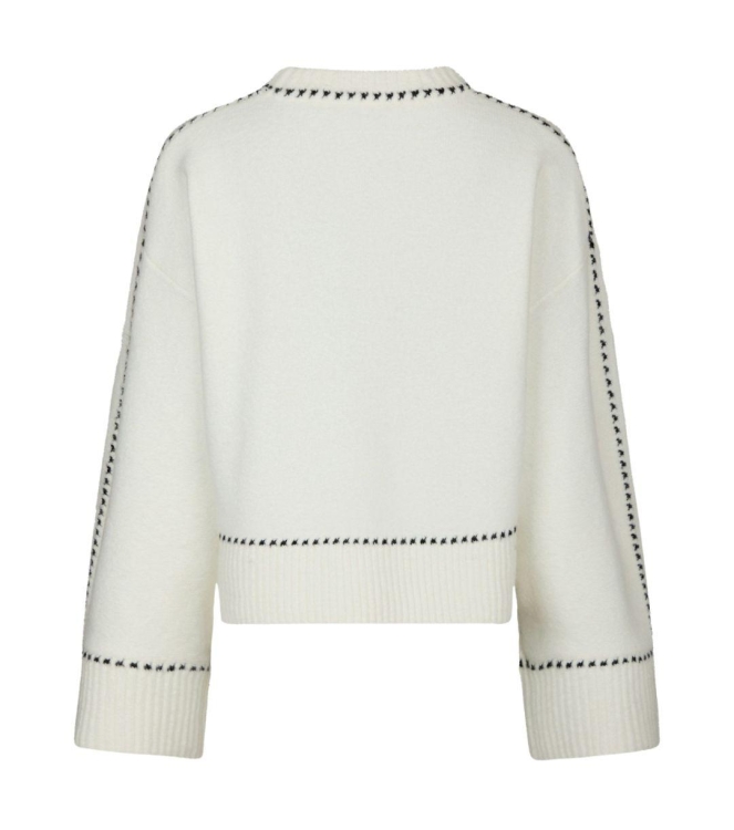 Neo Noir Roeme knit stitch blouse 121 Offwhite