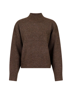 Neo Noir Paulina knit blouse 205 Brown