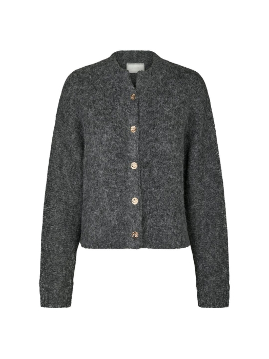Neo Noir Taura fluffy knit cardigan 132 Antracit