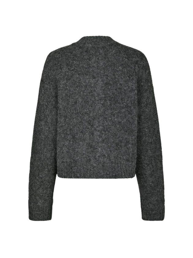 Neo Noir Taura fluffy knit cardigan 132 Antracit