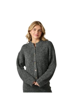 Neo Noir Taura fluffy knit cardigan 132 Antracit