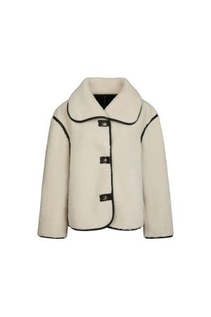 Neo Noir Edmund teddy jacket 124 Ivory
