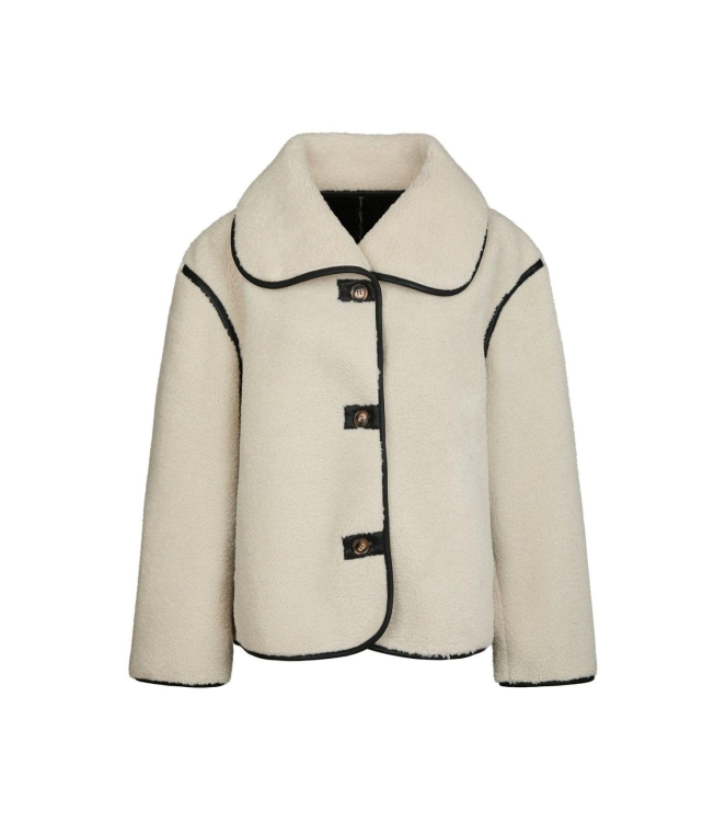 Neo Noir Edmund teddy jacket 124 Ivory