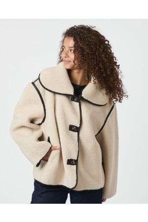 Neo Noir Edmund teddy jacket 124 Ivory